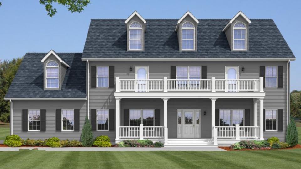 Two Story Seal Gray House Render