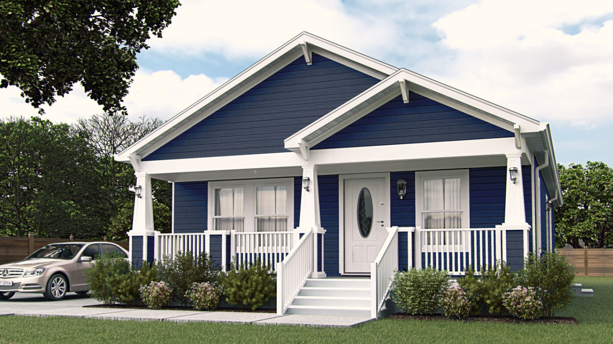 The Bayside House Midnight Blue Render